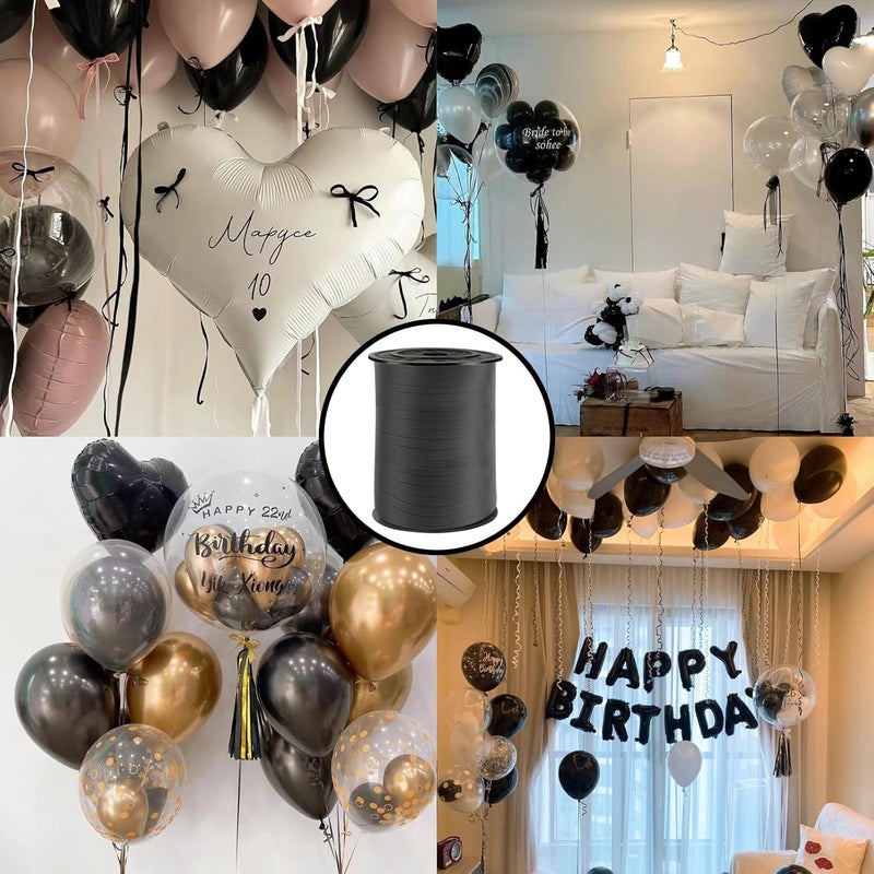 WFAUIBR 500 Yard Black Curling Ribbon for Birthday Party Festival Decoration and Crafts - Image 4